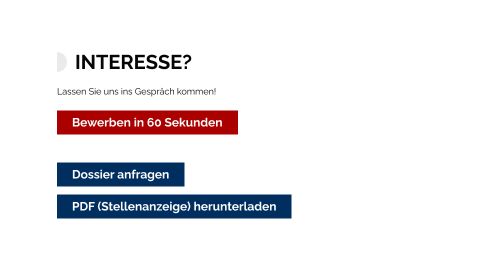 Verschiedene Elemente der neuen Website: Überschrift, Text und Buttons. 