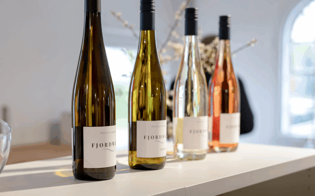 Etikettendesign für Fjordwein